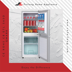 Zilver verstelbaar niveau wiel dubbele deur frigidaire koelkast BCD-156W