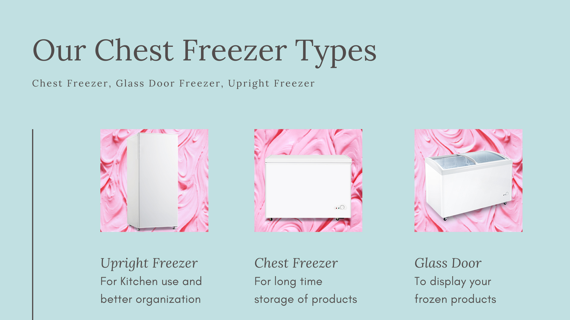 Commercial Glass Door Showcase Refrigerator Ice Cream Freezer