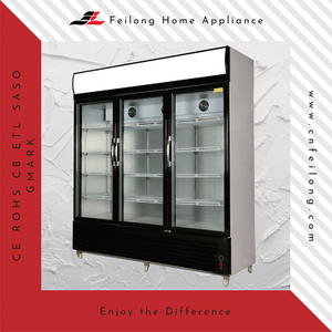 3 Glass Door Commercial Deep Freezer LSC-880Y