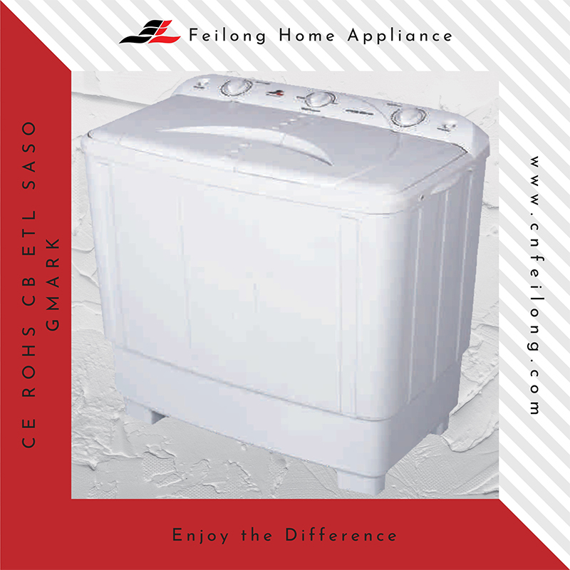 Semi-automatyske Glass Panel Laundry Twin Tub waskmasine